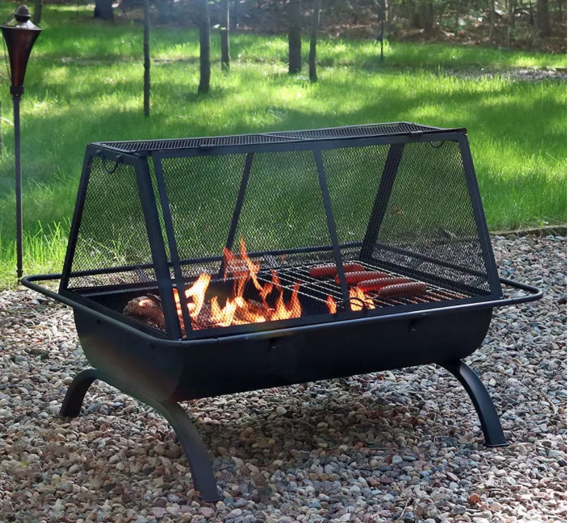Northland 36 Wood Burning Fire Pit, Outdoor Fire Pit With Cooking Grate