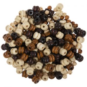 Earth Multi Ridged Wood Beads