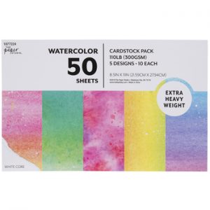 Watercolor Cardstock Paper Pack – 8 1/2″ x 11″
