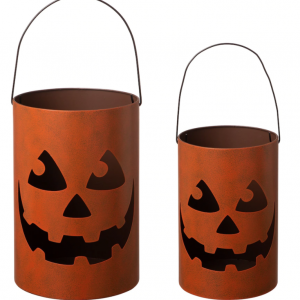 GlitzHome® Halloween Jack-O-Lantern Set