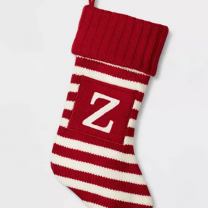‎ Knit Striped Monogram Christmas Stocking – Wondershop™